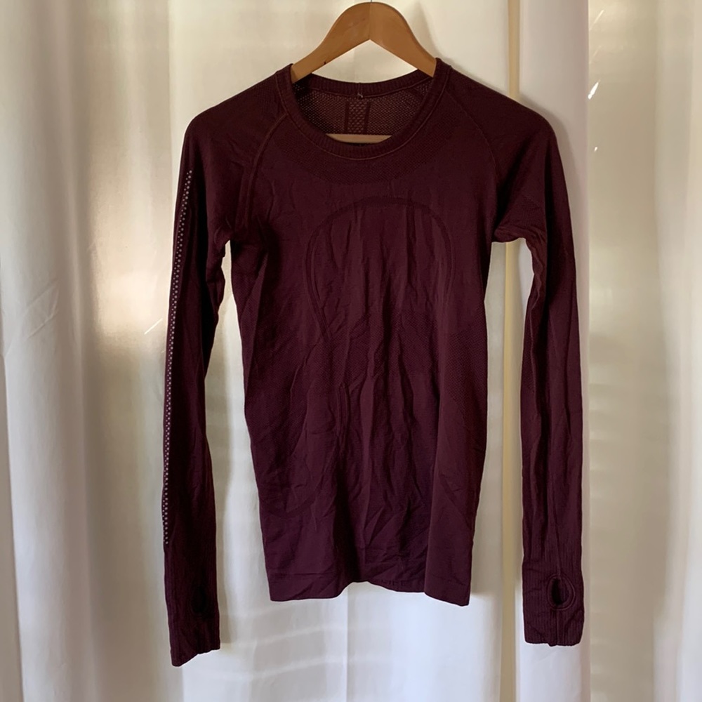 Lululemon burgundy long sleeve